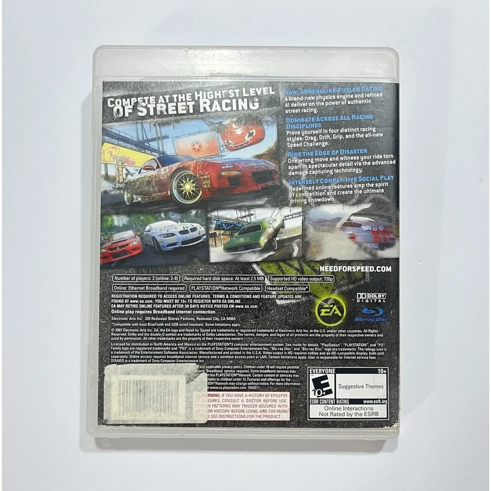 Need for Speed: ProStreet Sony PlayStation 3, 2007 PS3